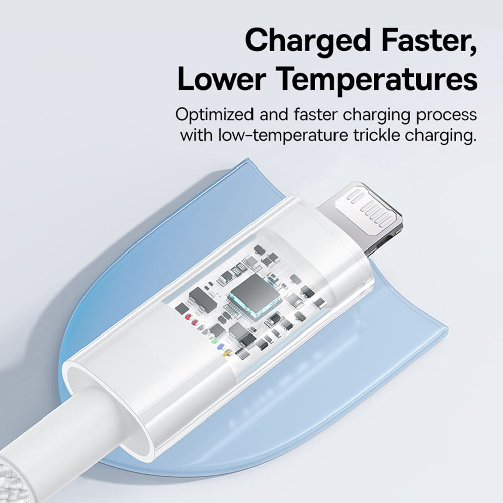 Καλώδιο Δεδομένων και Φόρτισης USB-C - Lightning Baseus Gem, 20W, 1m, Λευκό P10373001211-00
