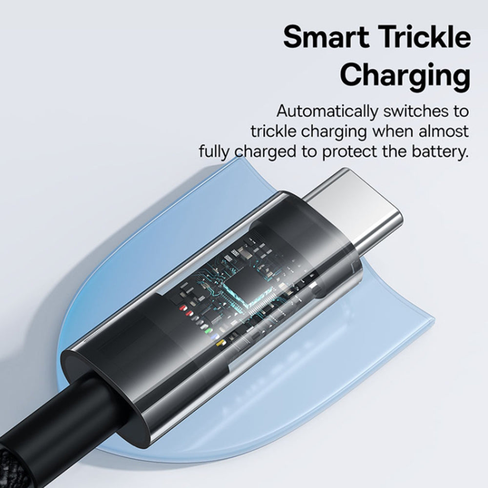 Καλώδιο Δεδομένων και Φόρτισης USB-C - USB-C Baseus Gem, 100W, 1m, Μαύρο P10373000111-00