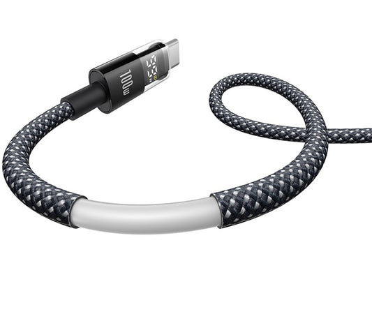 Καλώδιο Δεδομένων και Φόρτισης USB-A - USB-C Baseus Display 2, 100W, 2m, Μαύρο P10382701111-00