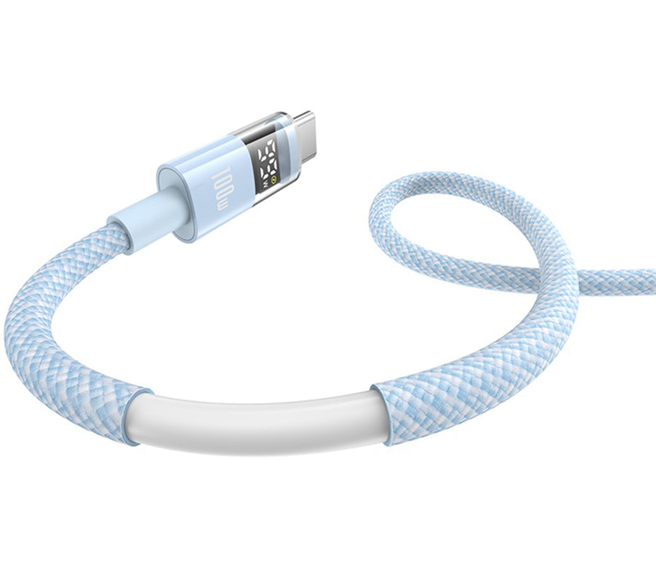 Καλώδιο Δεδομένων και Φόρτισης USB-A - USB-C Baseus Display 2, 100W, 1m, Μπλε P10382701311-00