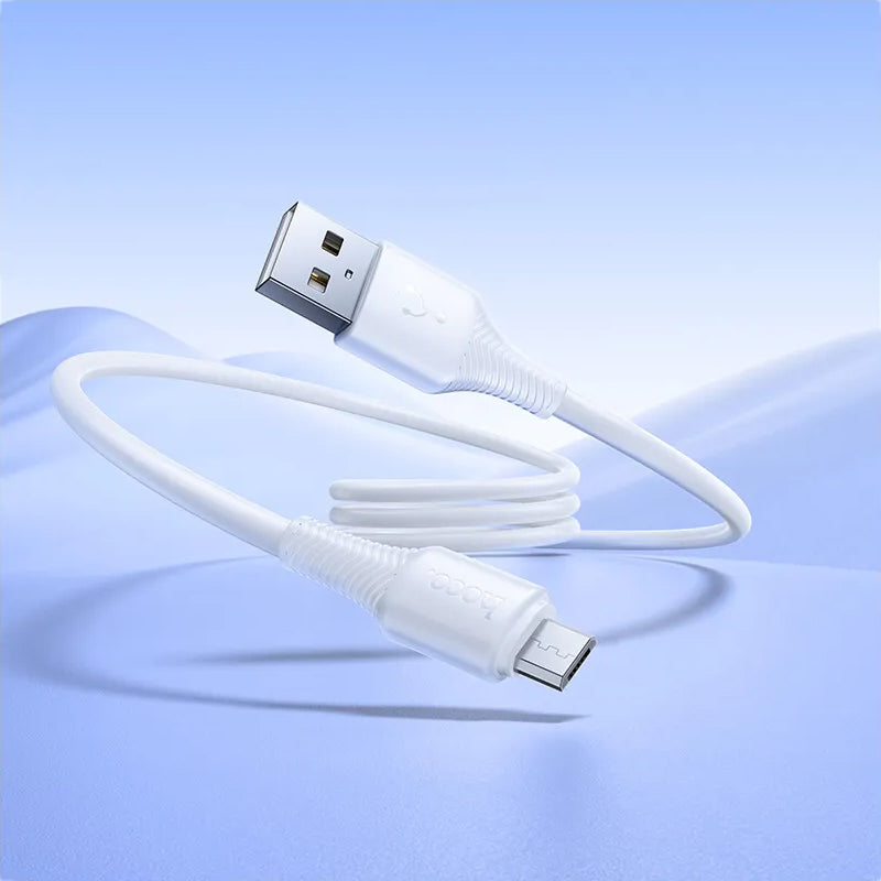 Καλώδιο Δεδομένων και Φόρτισης USB-A - microUSB HOCO X120, 18W, 1m, Λευκό