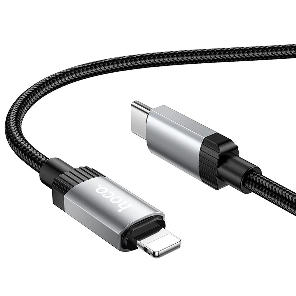 USB-C to Lightning Data and Charging Cable HOCO X117, 27W, 1m, Black