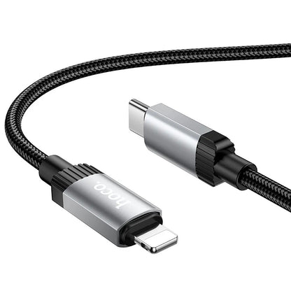 USB-C to Lightning Data and Charging Cable HOCO X117, 27W, 1m, Black