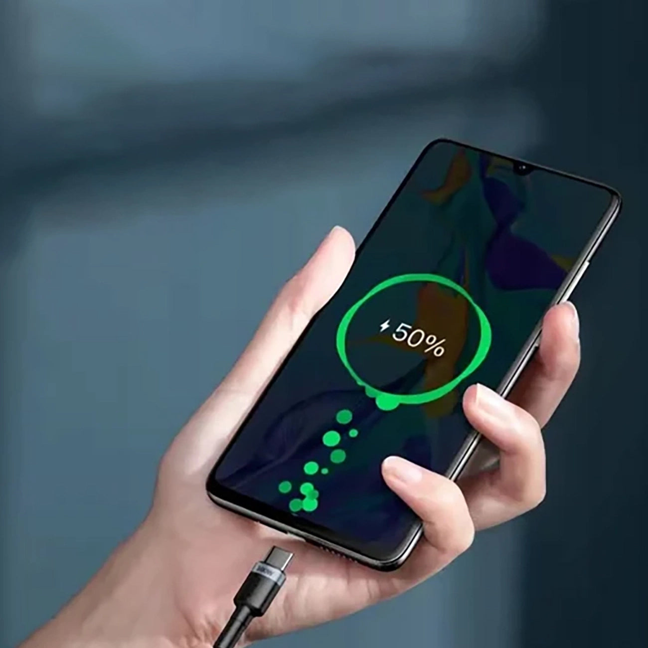 Καλώδιο Δεδομένων και Φόρτισης USB-C - USB-C Baseus Cafule, 100W, 2m, Γκρι CATKLF-BLG1