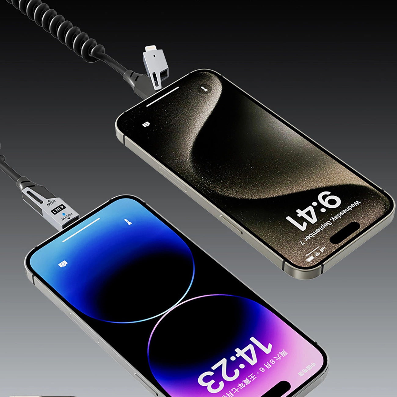 Καλώδιο Δεδομένων και Φόρτισης USB-A / USB-C - Lightning / USB-C Dudao L20 Pro, 65W, 1.5m, Μαύρο