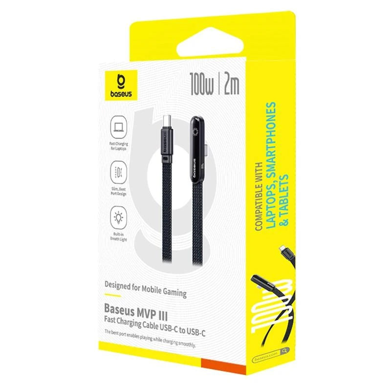 Καλώδιο Δεδομένων και Φόρτισης USB-C - USB-C Baseus MVP 3, 100W, 2m, Μαύρο P10382500121-01