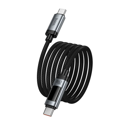 Καλώδιο Δεδομένων και Φόρτισης USB-C - USB-C HOCO Display U148, 240W, 1.2m, Μαύρο