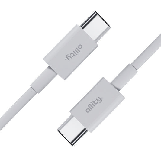 Καλώδιο Δεδομένων και Φόρτισης USB-C - USB-C Allity. AUC-03, 100W, 2m, Λευκό