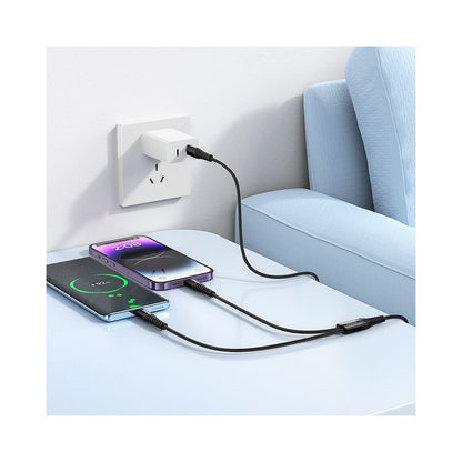 Καλώδιο Φόρτισης USB-C - Lightning / USB-C HOCO X123, 10W, 1m, Μαύρο