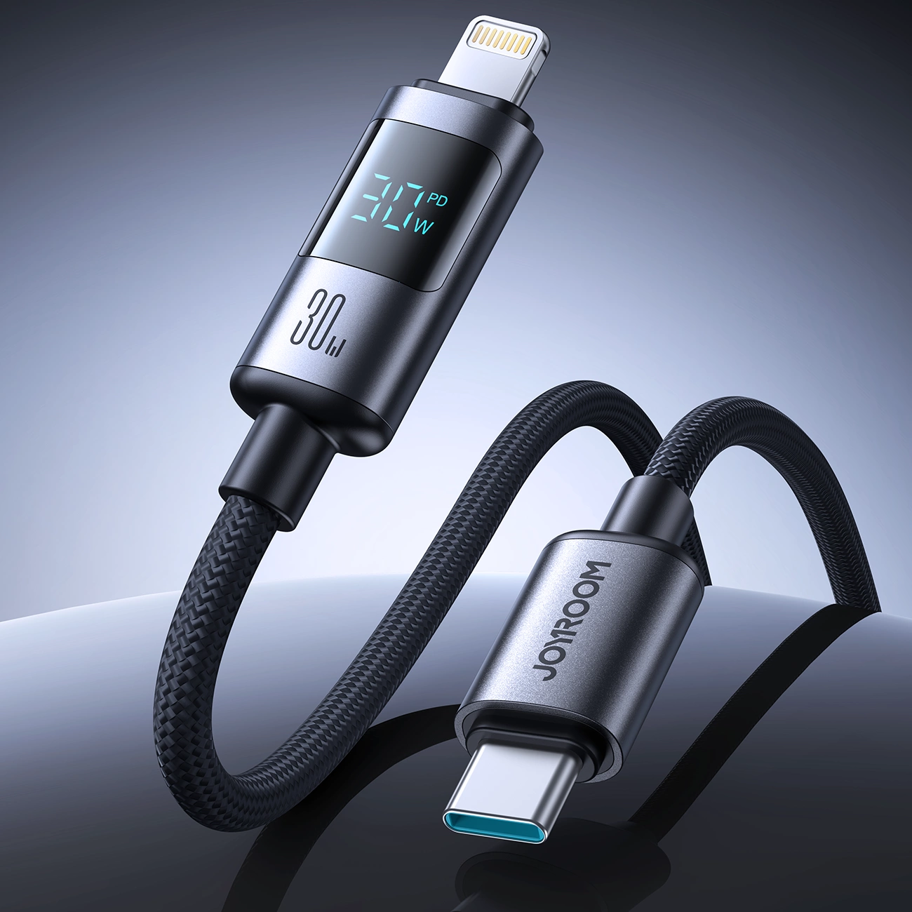 Καλώδιο Δεδομένων και Φόρτισης USB-C - Lightning Joyroom S-A16 Pro Prism Display, 30W, 1.2m, Μαύρο