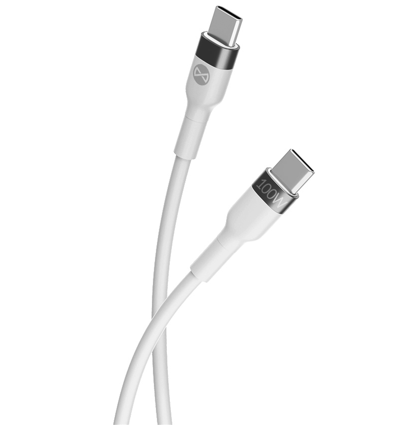 Καλώδιο Δεδομένων και Φόρτισης USB-C - USB-C Forever Flexible, 100W, 2m, Λευκό
