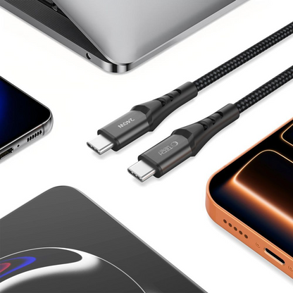 USB-C Data and Charging Cable - USB-C Tech-Protect UB11T Ultraboost, 240W, 1m, Black