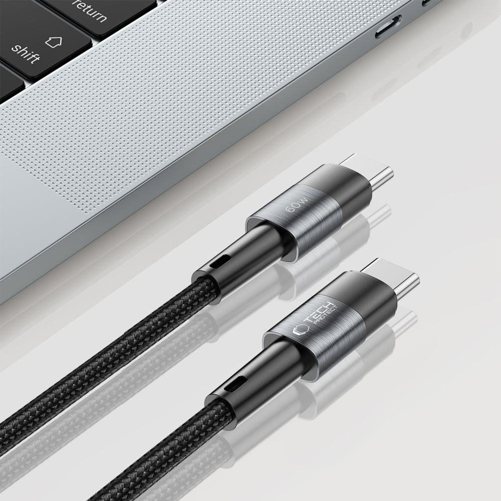 USB-C Data and Charging Cable - USB-C Tech-Protect Ultraboost, 60W, 2m, Gray