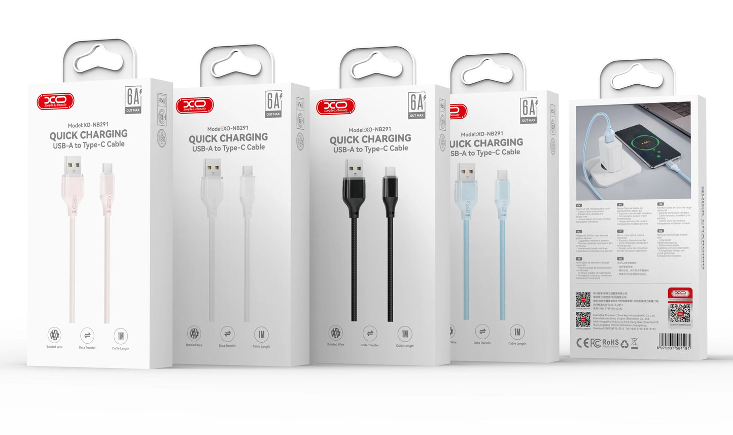 Καλώδιο Δεδομένων και Φόρτισης USB-A - Lightning XO Design NB291, 18W, 1m, Μπλε