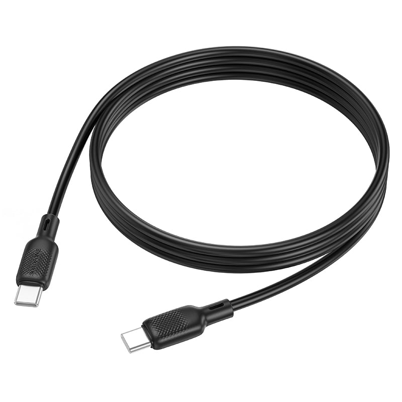 USB-C Data and Charging Cable - USB-C Borofone BX113 Lenny, 60W, 1m, Black