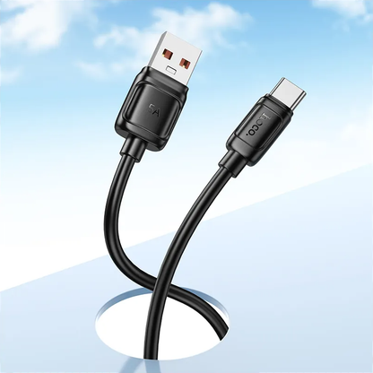 USB-A to USB-C Data and Charging Cable HOCO X115, 100W, 1m, Black