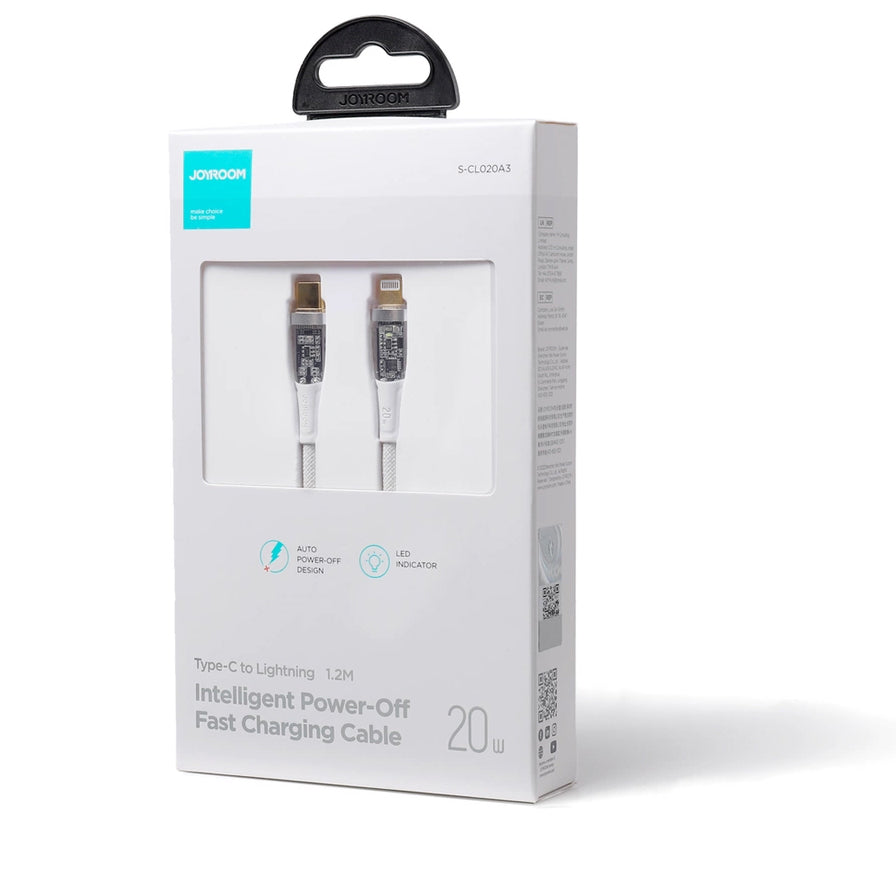 USB-C to Lightning Data and Charging Cable Joyroom S-CL020A3, 20W, 1.2m, White