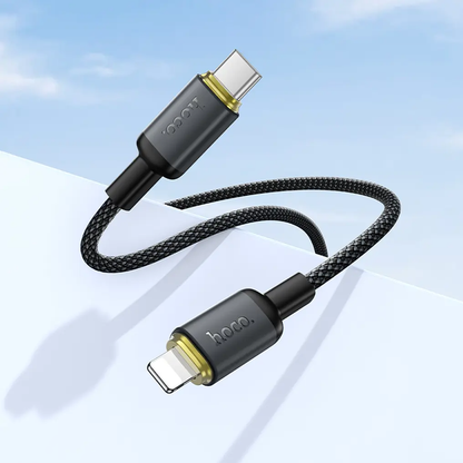 USB-C to Lightning Data and Charging Cable HOCO X128 Benefit, 30W, 1m, Black