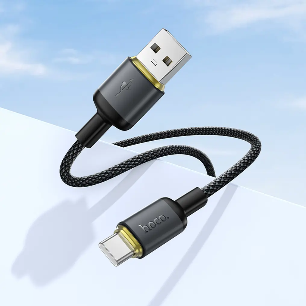 USB-A to USB-C Data and Charging Cable HOCO X128 Benefit, 36W, 1m, Black