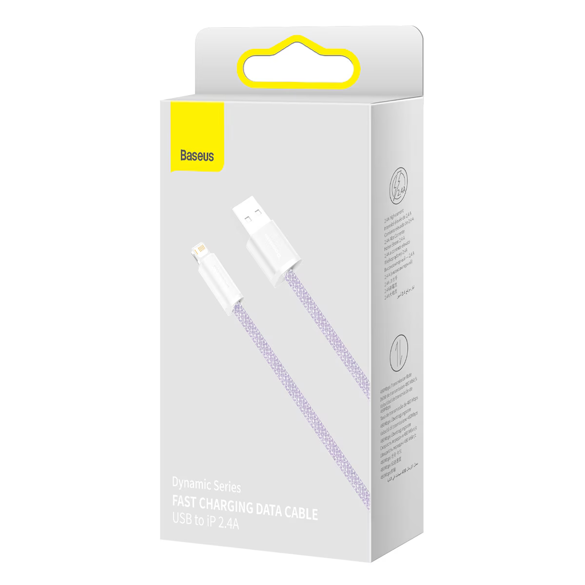 Καλώδιο Δεδομένων και Φόρτισης USB-A - Lightning Baseus Dynamic Series, 18W, 2m, Μωβ CALD000505