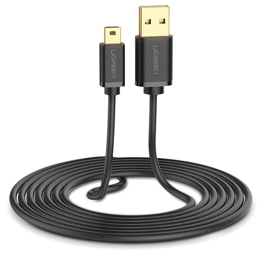 Καλώδιο Δεδομένων και Φόρτισης USB-A - miniUSB UGREEN US132, 2m, Μαύρο