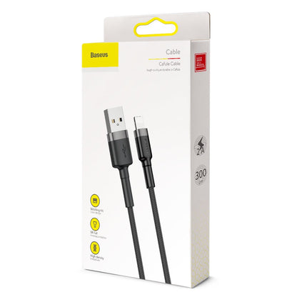 Καλώδιο Δεδομένων και Φόρτισης USB-A - Lightning Baseus Cafule, 18W, 3m, Γκρι CALKLF-RG1
