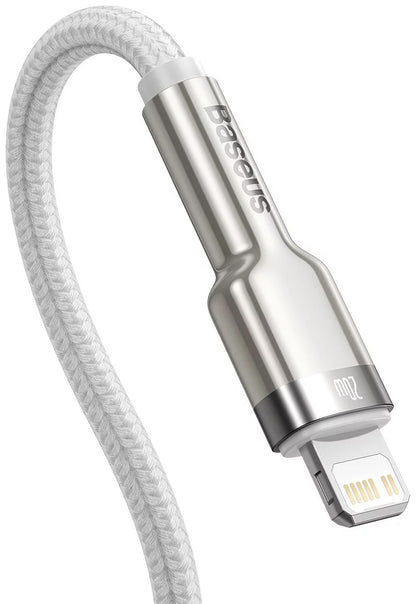 Καλώδιο Δεδομένων και Φόρτισης USB-C - Lightning Baseus Cafule Metal Series, 20W, 2m, Λευκό CATLJK-B02