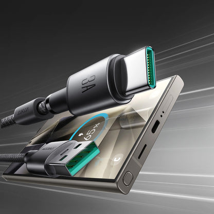 Καλώδιο Δεδομένων και Φόρτισης USB-A - USB-C Joyroom S-A50, 60W, 1.2m, Γκρι