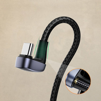 Data and Charging Cable USB-A - USB-C UGREEN US311 Angled, 18W, 1m, Grey 