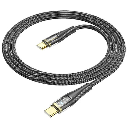 Καλώδιο Δεδομένων και Φόρτισης USB-C - USB-C HOCO U121, 60W, 1.2m, Μαύρο