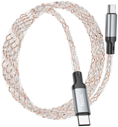 Καλώδιο Δεδομένων και Φόρτισης USB-C - USB-C HOCO U112, 60W, 1m, Γκρι