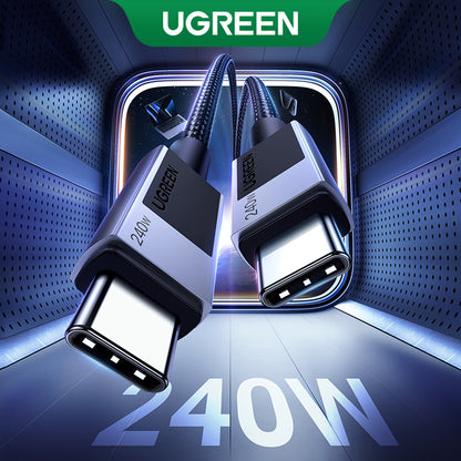 Καλώδιο Δεδομένων και Φόρτισης USB-C - USB-C UGREEN L513, 240W, 1m, Μαύρο