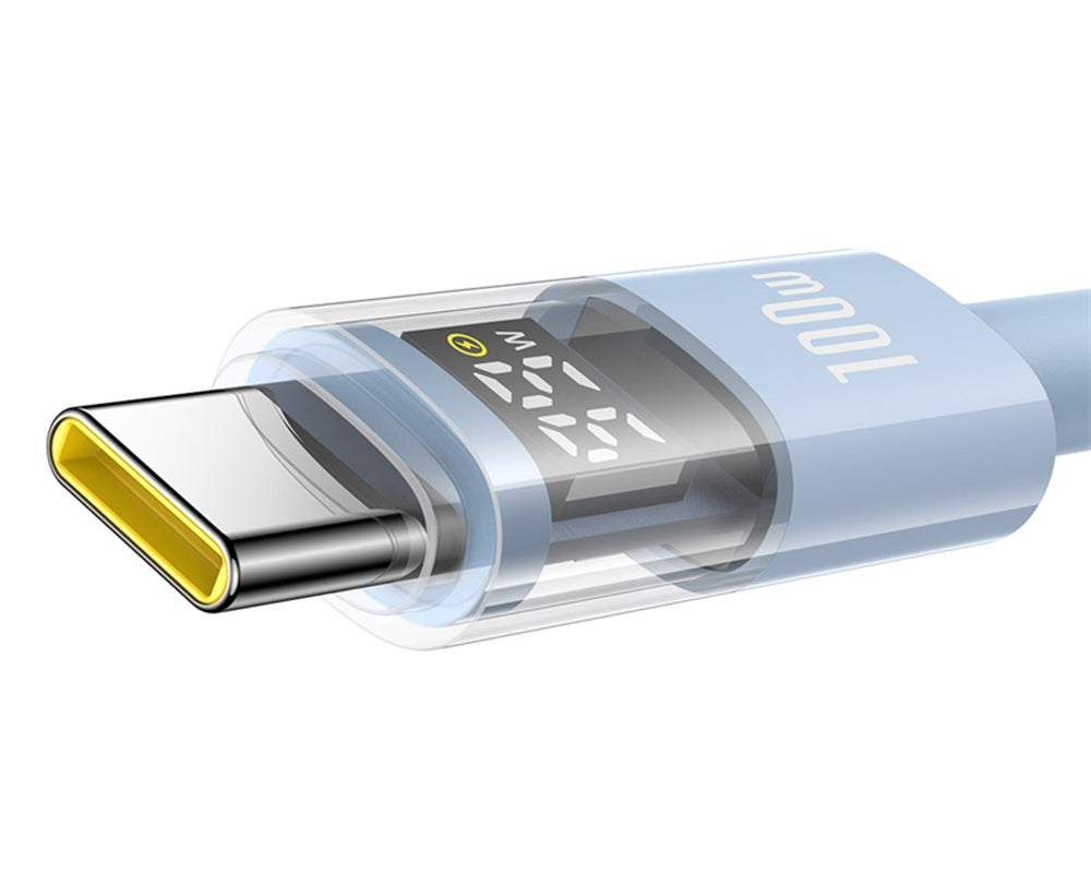 Καλώδιο Δεδομένων και Φόρτισης USB-A - USB-C Baseus Display 2, 100W, 1m, Μπλε P10382701311-00