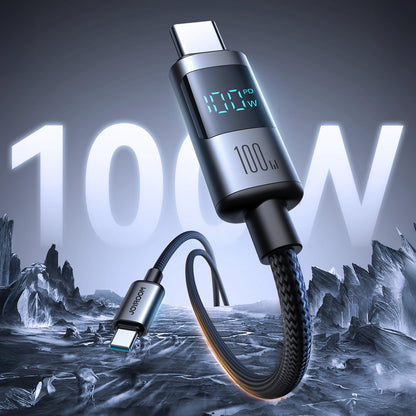 Καλώδιο Δεδομένων και Φόρτισης USB-C - USB-C Joyroom S-A16 Pro Prism Display, 100W, 1.2m, Μαύρο