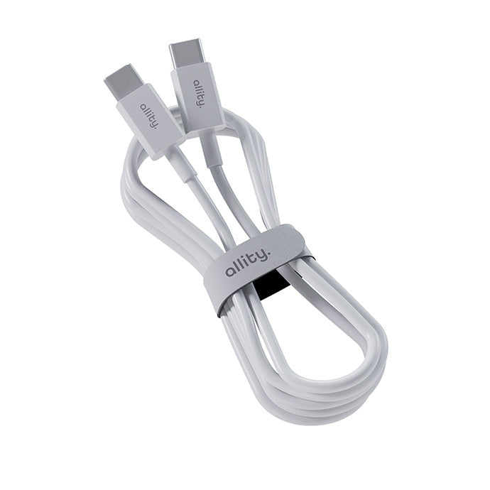 USB-C to USB-C Data and Charging Cable - Allity. AUC-03, 100W, 2m, White