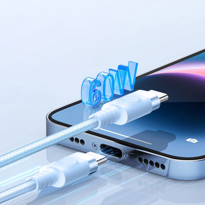 USB-C Data and Charging Cable - USB-C Orico CDX, 60W, 1m, Blue