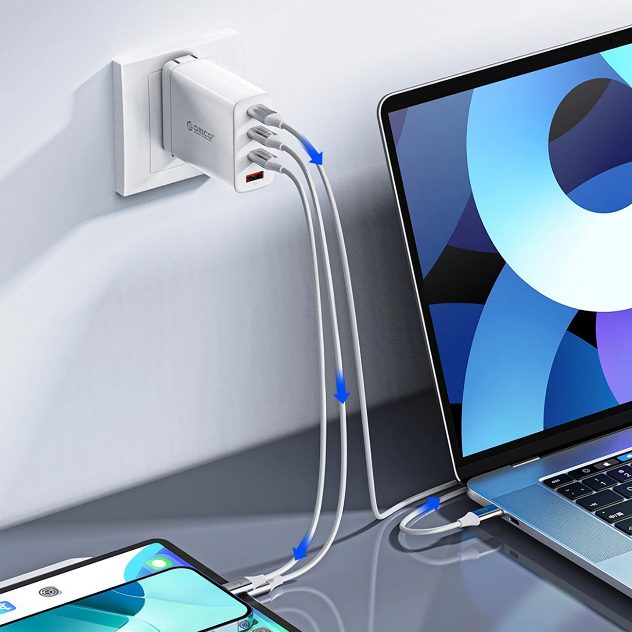 Καλώδιο Δεδομένων και Φόρτισης USB-C - USB-C Orico CDX, 60W, 1m, Λευκό