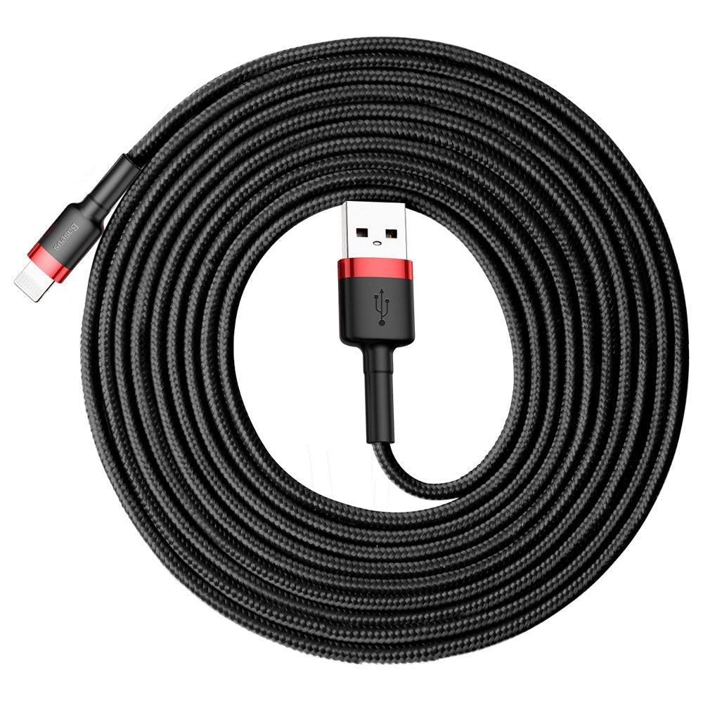 Καλώδιο Δεδομένων και Φόρτισης USB-A - Lightning Baseus Cafule, 18W, 3m, Κόκκινο CALKLF-R91