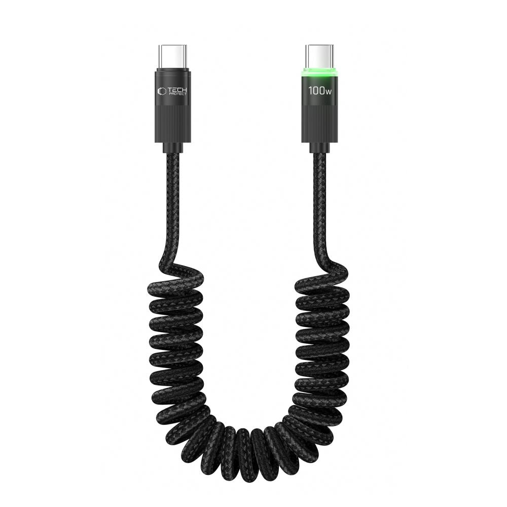 Καλώδιο Δεδομένων και Φόρτισης USB-C - USB-C Tech-Protect UB20T Ultraboost, 100W, 1.8m, Μαύρο