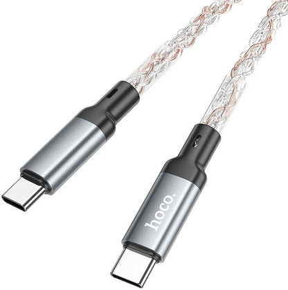Καλώδιο Δεδομένων και Φόρτισης USB-C - USB-C HOCO U112, 60W, 1m, Γκρι