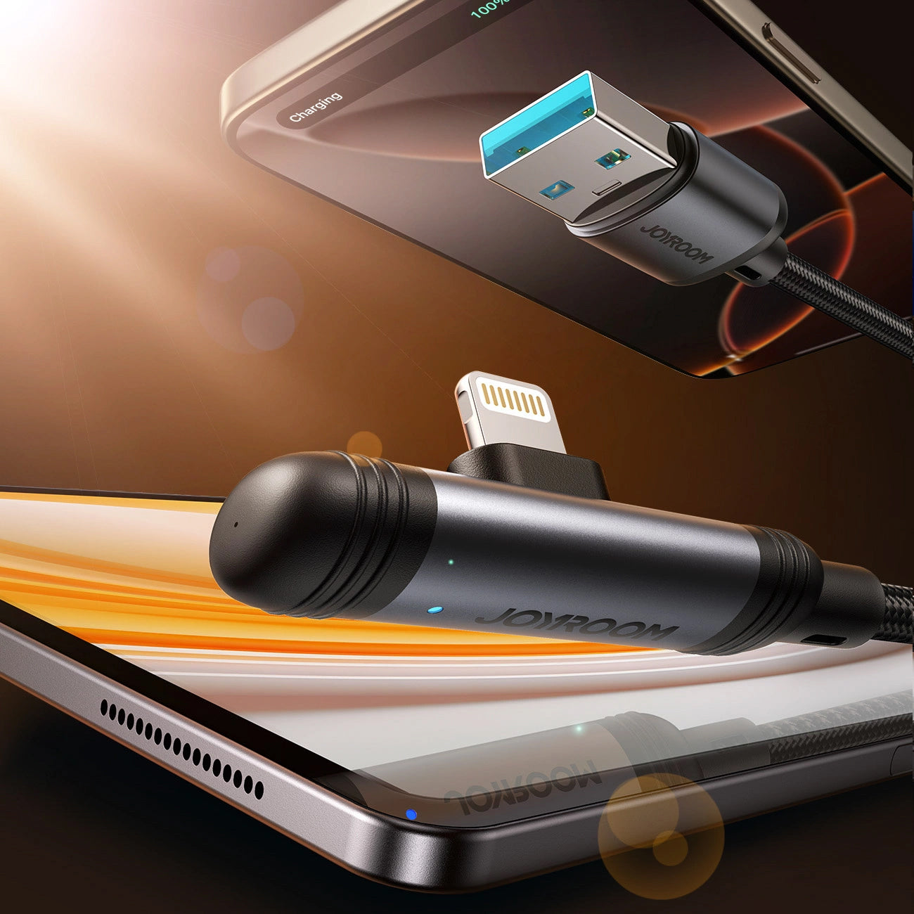 Καλώδιο Δεδομένων και Φόρτισης USB-A - USB-C Joyroom S-A56 EnjoyX Angled, 20W, 1.2m, Μαύρο