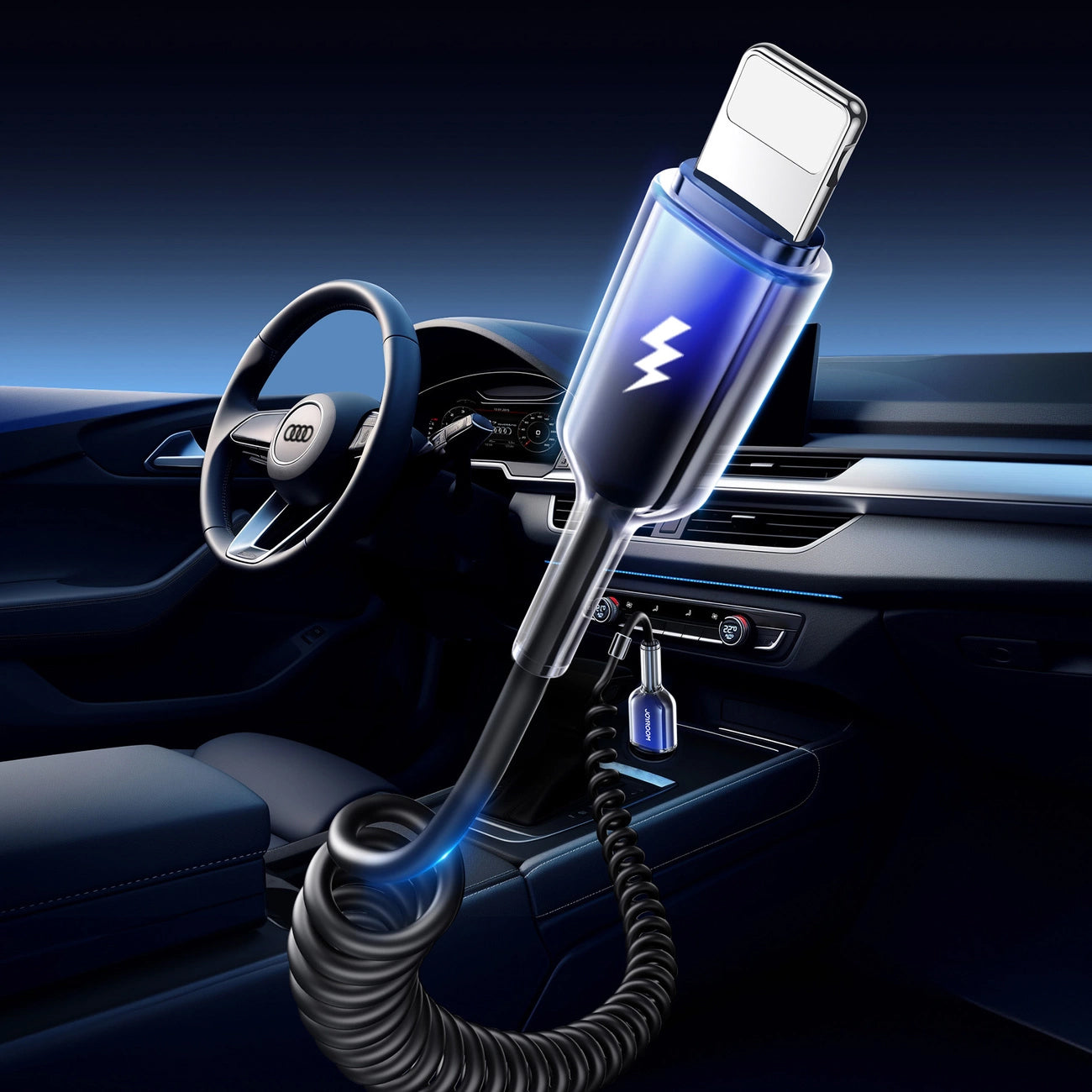 Καλώδιο Δεδομένων και Φόρτισης USB-A - Lightning Joyroom S-A43 Crystal, 18W, 1.5m, Μαύρο