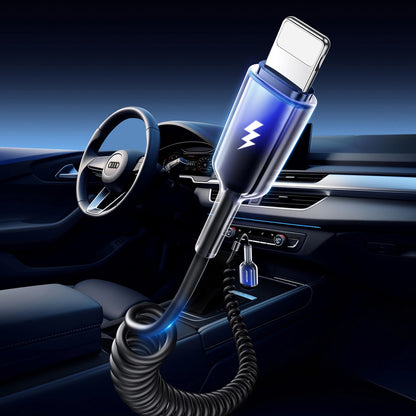 Καλώδιο Δεδομένων και Φόρτισης USB-A - Lightning Joyroom S-A43 Crystal, 18W, 1.5m, Μαύρο