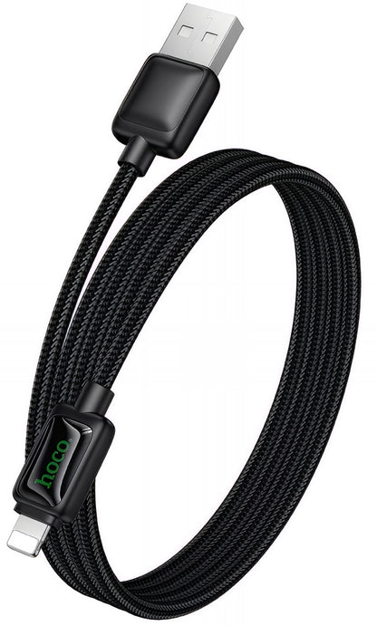 Καλώδιο Δεδομένων και Φόρτισης USB-A - Lightning HOCO U146, 12W, 1.2m, Μαύρο