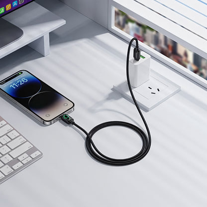Καλώδιο Δεδομένων και Φόρτισης USB-C - Lightning HOCO U146, 30W, 1.2m, Μαύρο