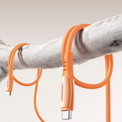 Καλώδιο Δεδομένων και Φόρτισης USB-C - USB-C Joyroom S-A59 Vibrant, 60W, 1.2m, Πορτοκαλί