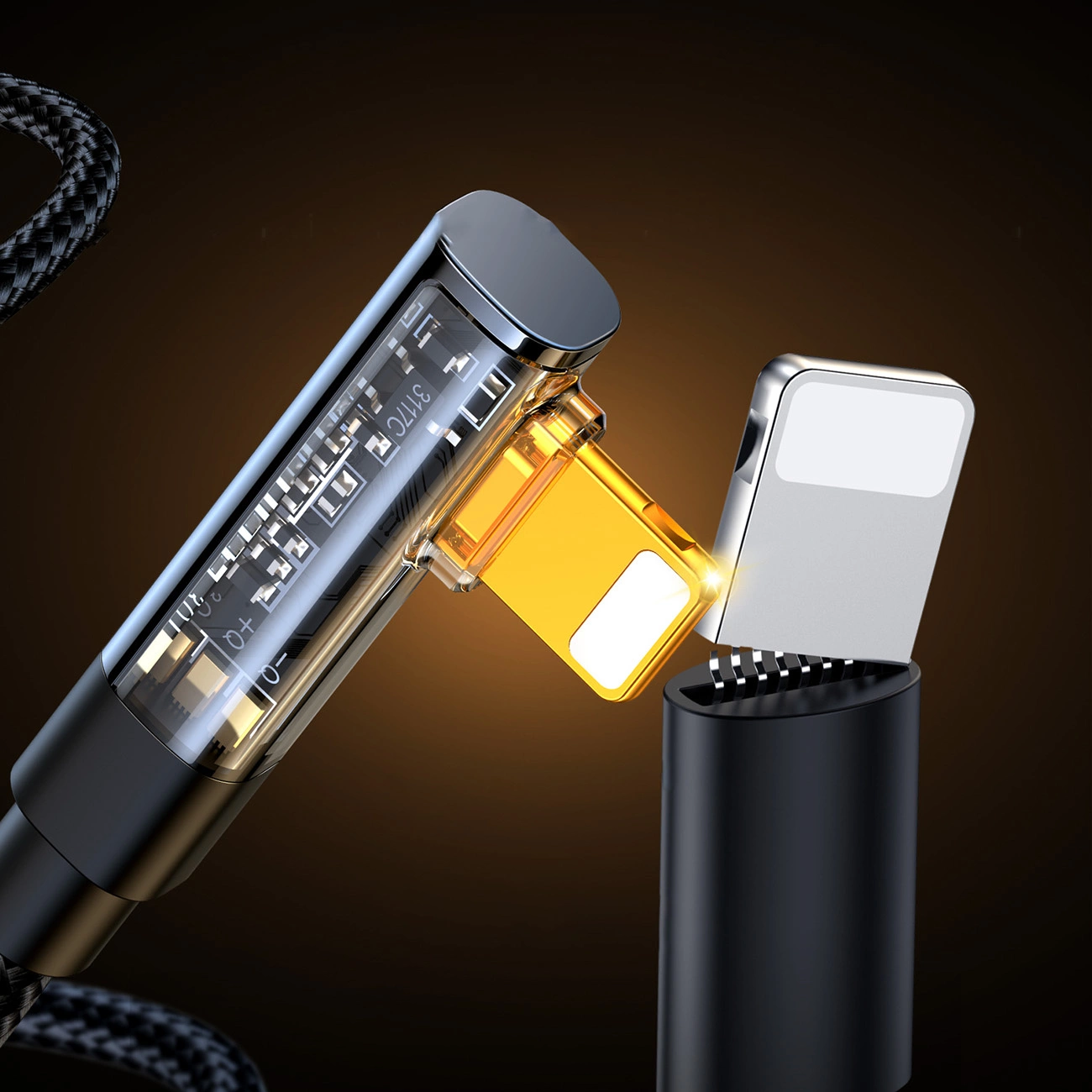 USB-A to Lightning Data and Charging Cable Joyroom S-UL012A6 Angled, 18W, 1.2m, Black