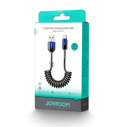 Καλώδιο Δεδομένων και Φόρτισης USB-A - USB-C Joyroom S-A43 Crystal, 60W, 1.5m, Μαύρο