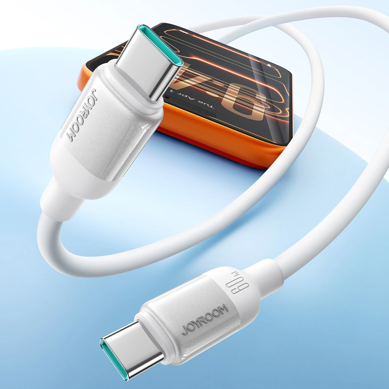 USB-C Data and Charging Cable - USB-C Joyroom S-A62 Lively, 60W, 1.2m, White