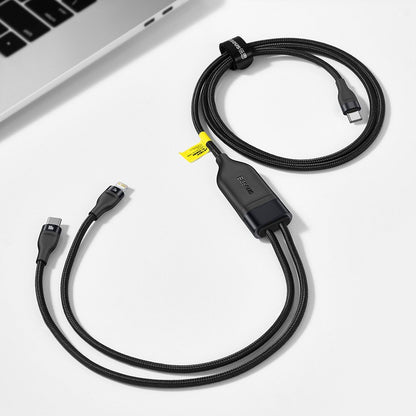 Καλώδιο Δεδομένων και Φόρτισης USB-C - Lightning / USB-C Baseus Flash Series 2in1, 100W, 1.2m, Μαύρο CA1T2-F01